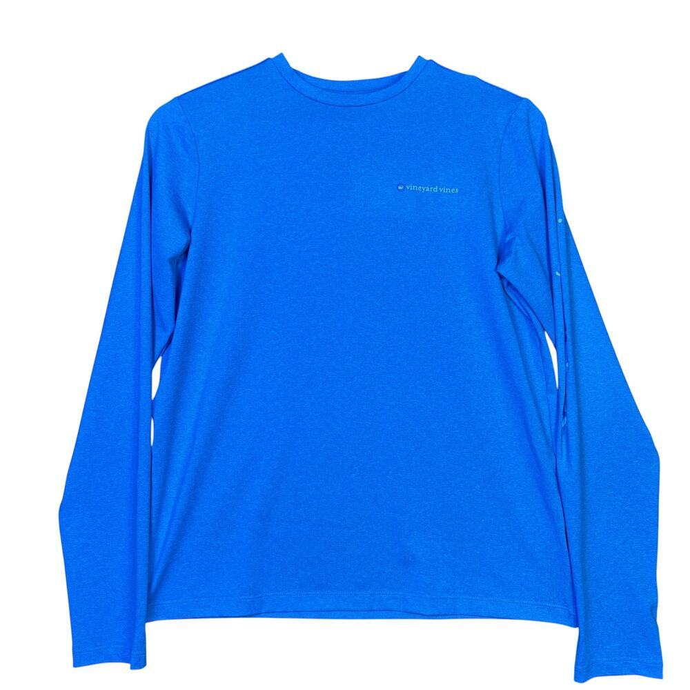 Vineyard Vines Boy's Performance Long Sleeve Top size Large 16 Light Blue